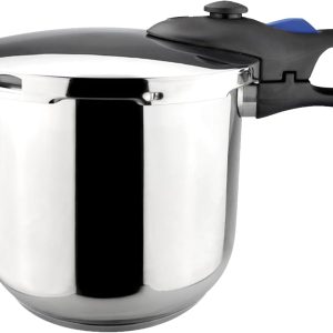 8 Qt Pressure Cooker – Easy-to-Use Fast Cooking Pot, 18/10 Stainless Steel, Induction Compatible, Even Heat Distribution, Works on All Stovetops