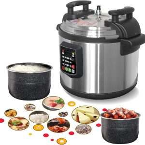 Commercial Electric 15L Pressure Cooker, Multi Cooker Pressue Canner With Non-stick Inner Pot, 15L (16 QT), 2000W,For Hotel Restaurant Kitchen and only for 220V (NOT 110V)